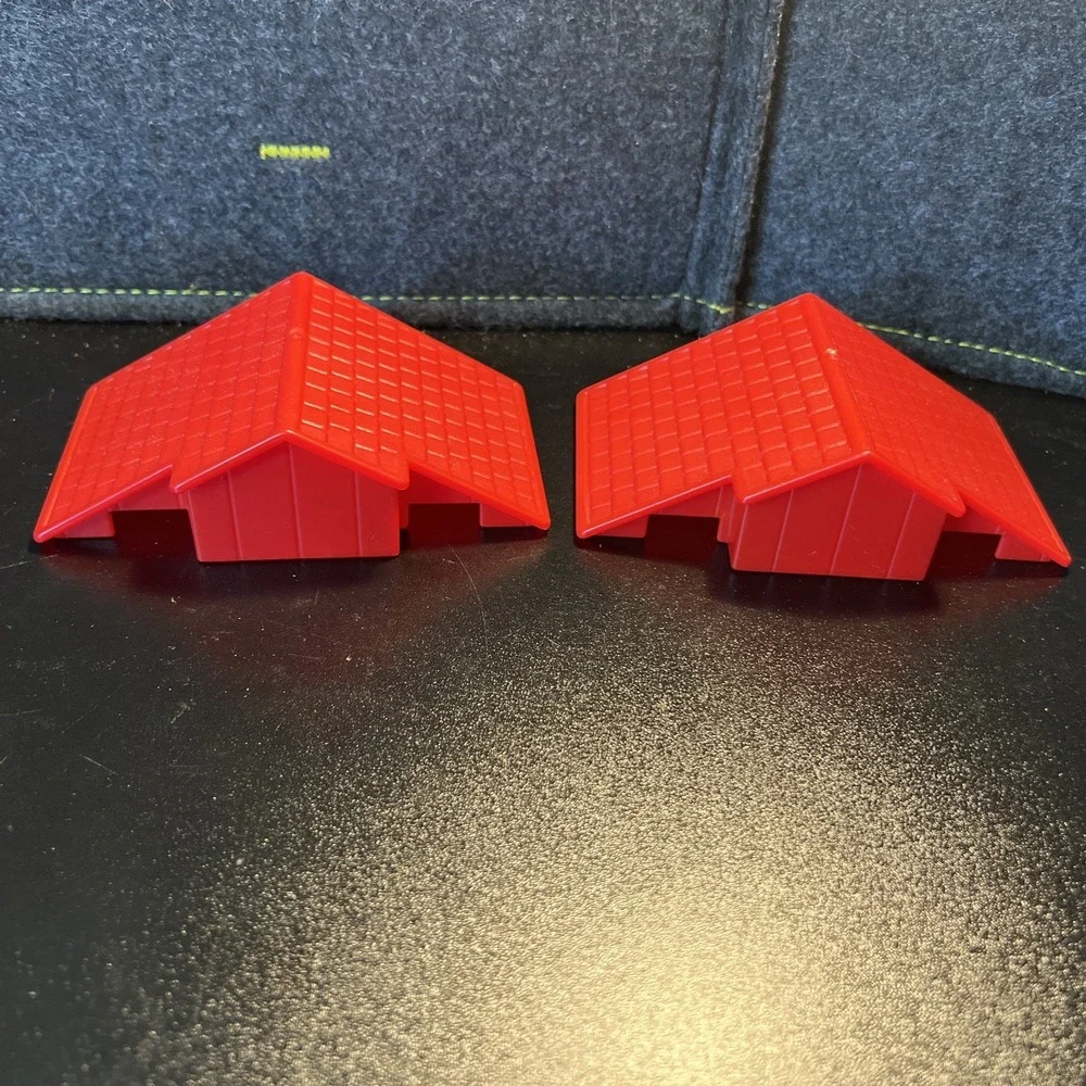 LOT‎ Lincoln Logs Replacement Parts Plastic Siding Roof Pieces Red